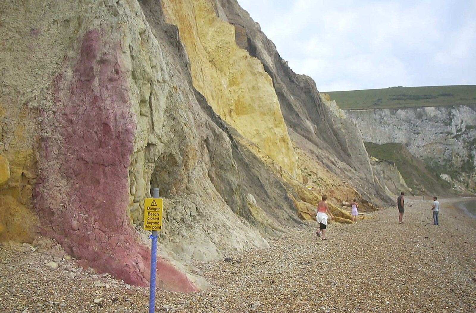 The famous multi-coloured sands of Alum Bay from Cowes Weekend, Cowes, Isle of Wight - 7th August 2004