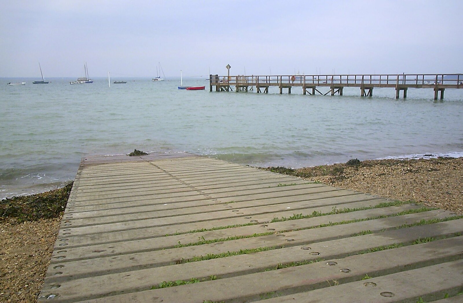 The slipway outside Yarmouth Yacht Club from Cowes Weekend, Cowes, Isle of Wight - 7th August 2004