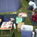 A BSCC Splinter Group Camping Trip, Shottisham, Suffolk - 13th August 2004, Apple peers over to see ow the sausages are getting on