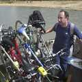 A BSCC Splinter Group Camping Trip, Shottisham, Suffolk - 13th August 2004, DH is stuck at the stern behind all the bikes