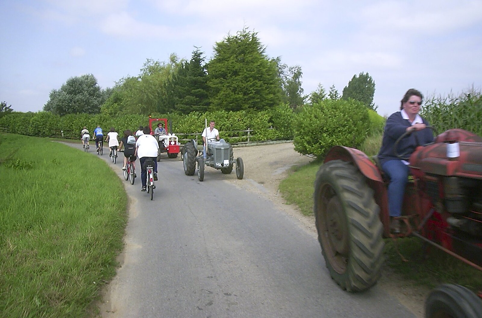 A BSCC Splinter Group Camping Trip, Shottisham, Suffolk - 13th August 2004: More vintage tractors trundle by