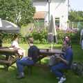 In a beer garden, A BSCC Splinter Group Camping Trip, Shottisham, Suffolk - 13th August 2004