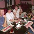 The gang at dinner, A BSCC Splinter Group Camping Trip, Shottisham, Suffolk - 13th August 2004