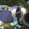 Apple lurks behind the tent, A BSCC Splinter Group Camping Trip, Shottisham, Suffolk - 13th August 2004