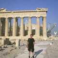 Nosher swaps photos with a tourist at the Parthenon, A Postcard From Athens: A Day Trip to the Olympics, Greece - 19th August 2004