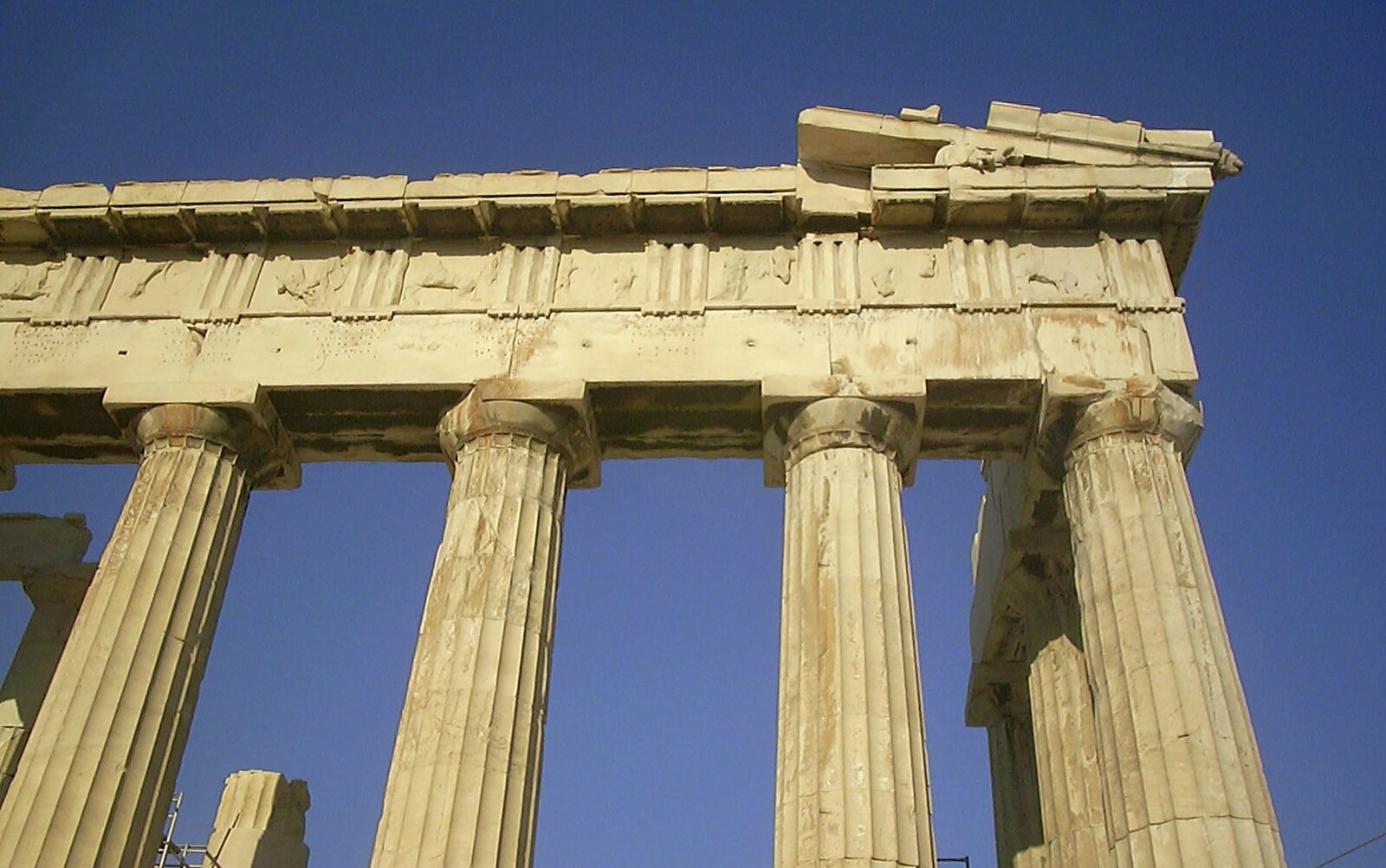 The Parthenon's columns from A Postcard From Athens: A Day Trip to the Olympics, Greece - 19th August 2004