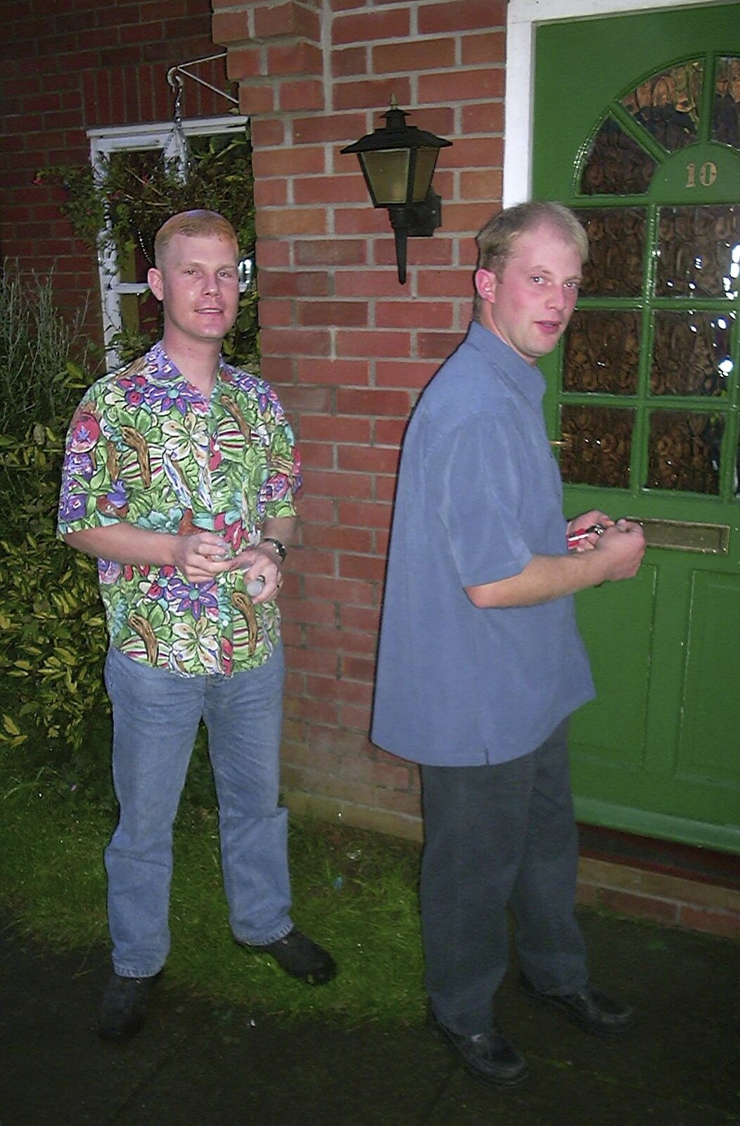 Mikey P collects Paul from Paul's Stag Night, Brome, Scole and Bressingham - Friday 20th August 2004