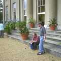 Sitting on the steps outside the Orangery, A Trip to Ickworth House, and Mark Joseph at Revoution Records, Diss - 22nd August 2004