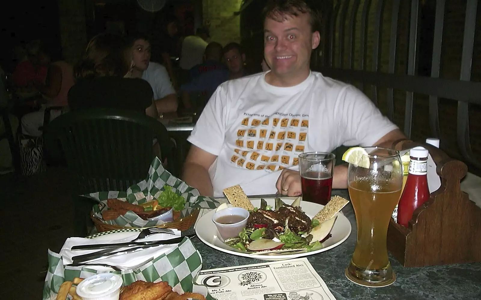 Our dinner for the evening - three starters, from A Trip to Libertyville, Illinois, USA - 31st August 2004