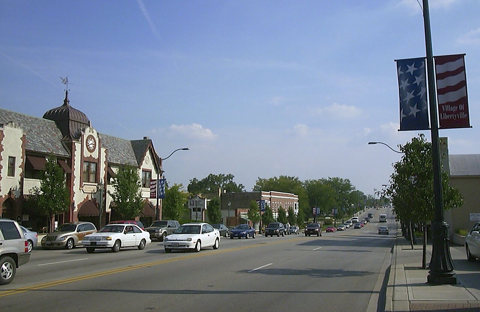 Libertyville Main Street from A Trip to Libertyville, Illinois, USA - 31st August 2004