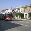 A fire engine rushes past, A Trip to Libertyville, Illinois, USA - 31st August 2004
