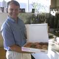 Nick shows off his prize: a 12-box of donuts, A Trip to Libertyville, Illinois, USA - 31st August 2004