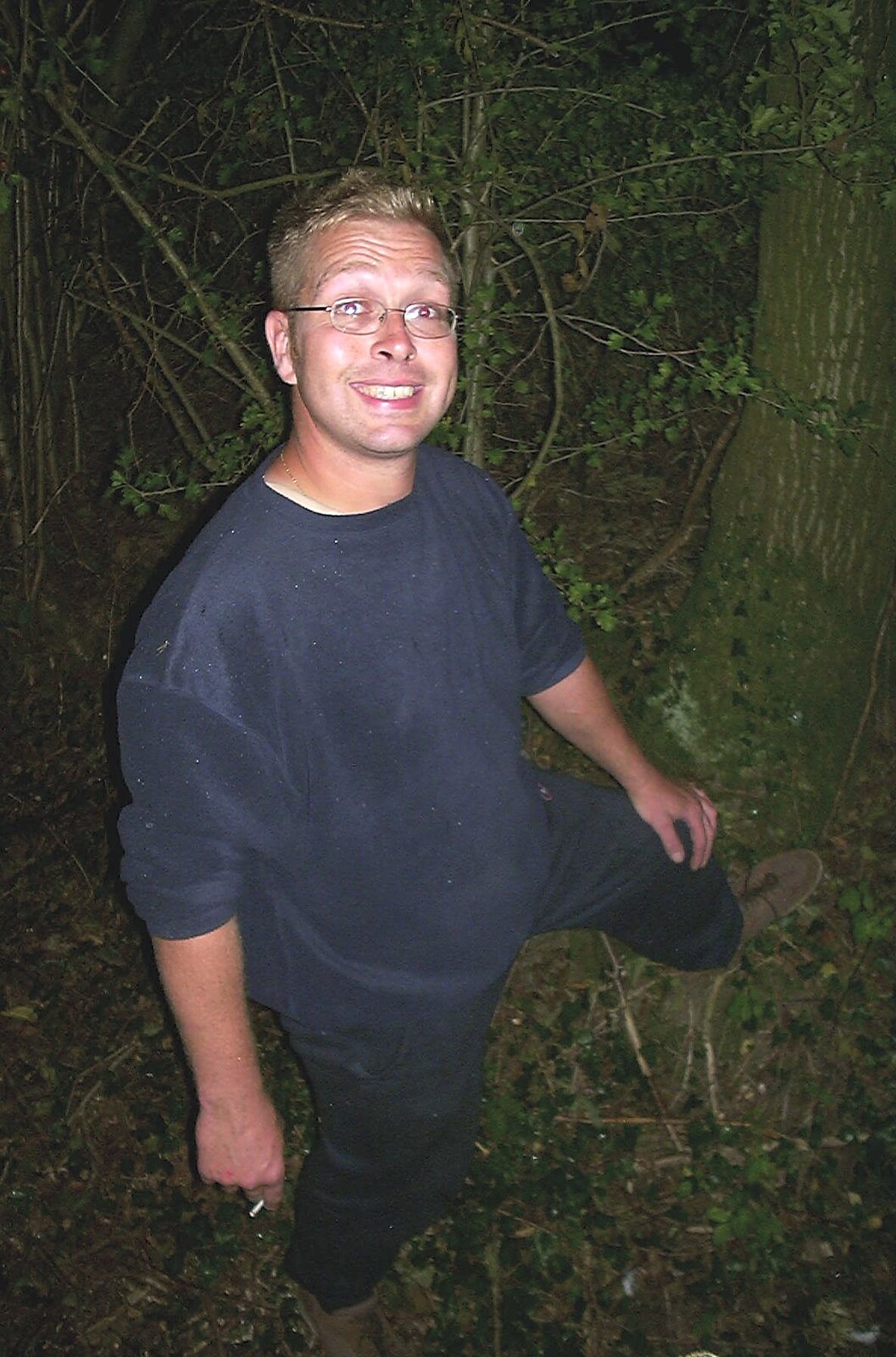 Marc in the undergrowth from BSCC Bike Rides and Ten-Pin Bowling, Thornham and Norwich - 18th September 2004
