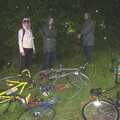 A pile of hurriedly-abandoned bikes, BSCC Bike Rides and Ten-Pin Bowling, Thornham and Norwich - 18th September 2004