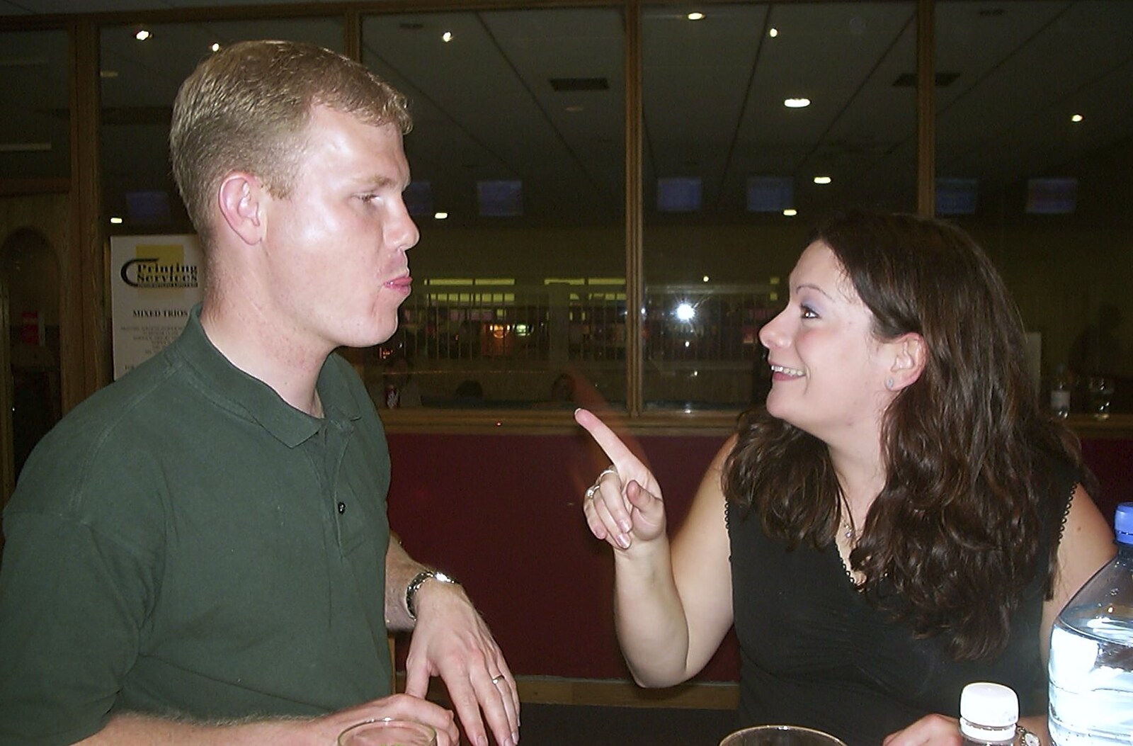 BSCC Bike Rides and Ten-Pin Bowling, Thornham and Norwich - 18th September 2004: Clare wags a finger at Mikey P