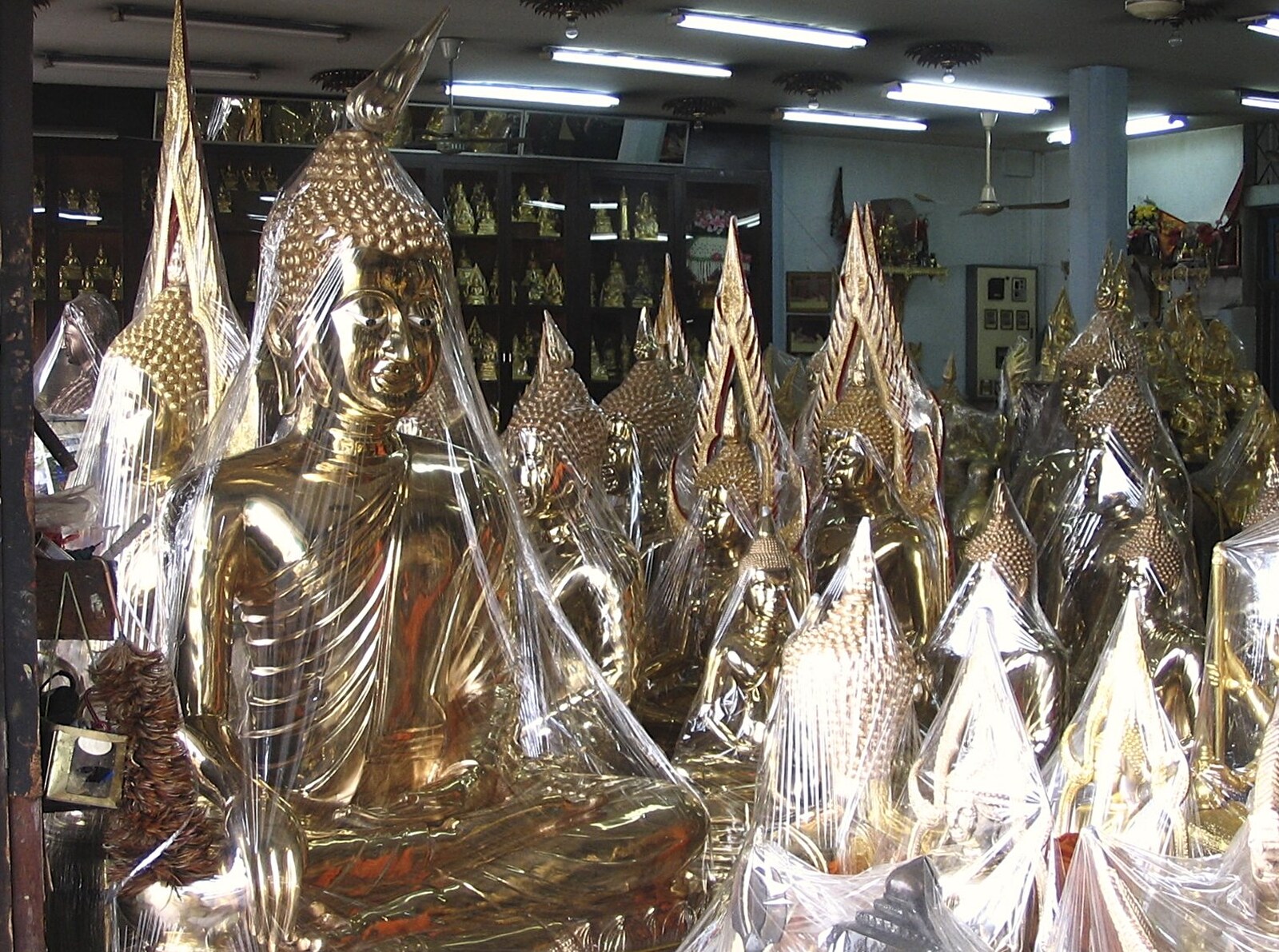 Plastic-wrapped Buddhas from A Working Trip to Bangkok, Thailand - 2nd October 2004