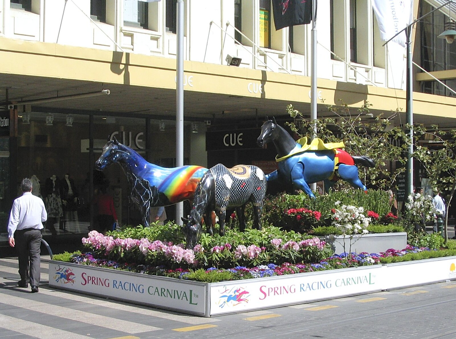 Funky rainbow horses from A Couple of Days in Melbourne, Victoria, Australia - 5th October 2004