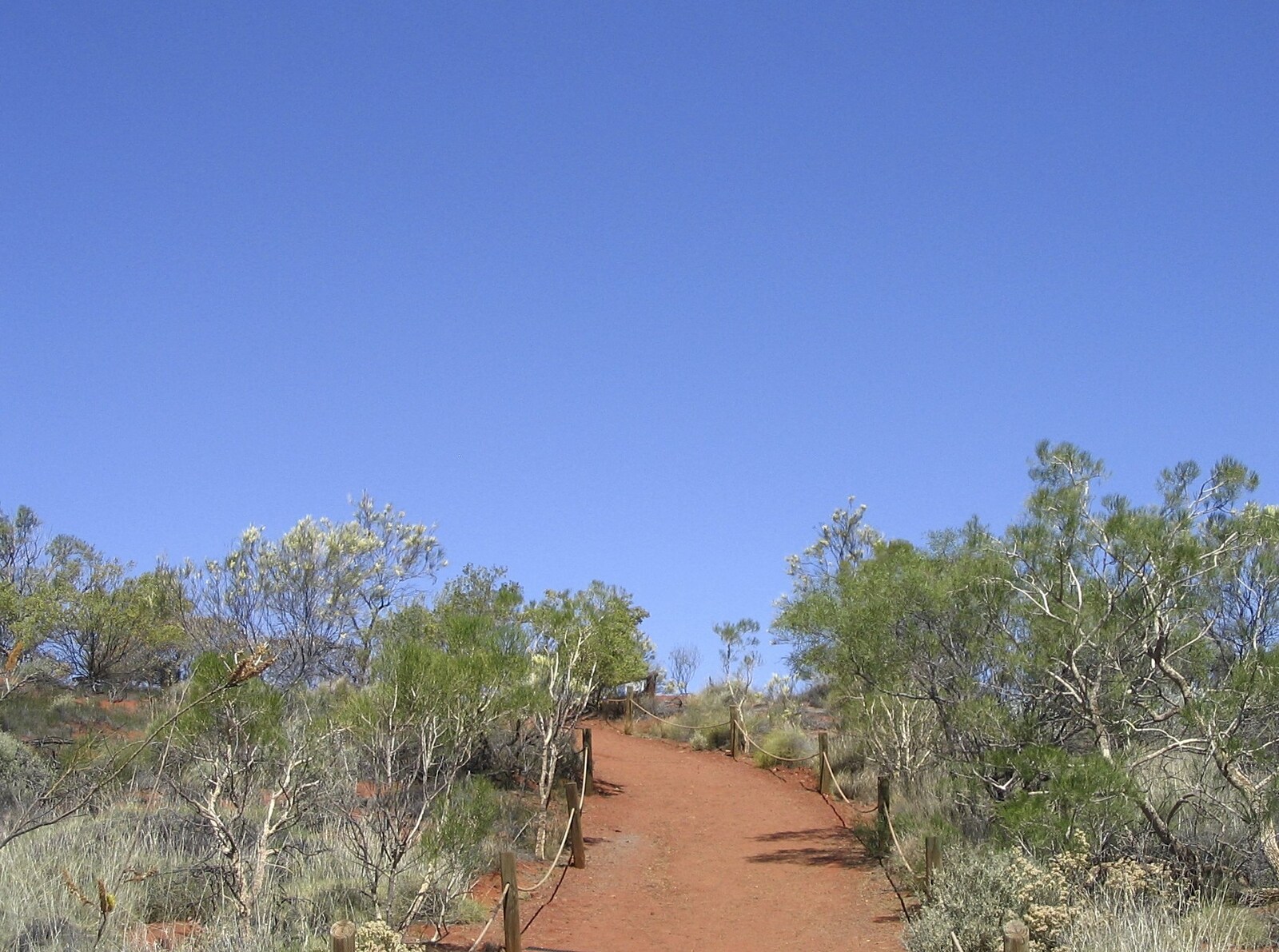 The path leading to an Uluru lookout from The Red Centre: Yulara and Uluru, Northern Territories, Australia - 8th October 2004