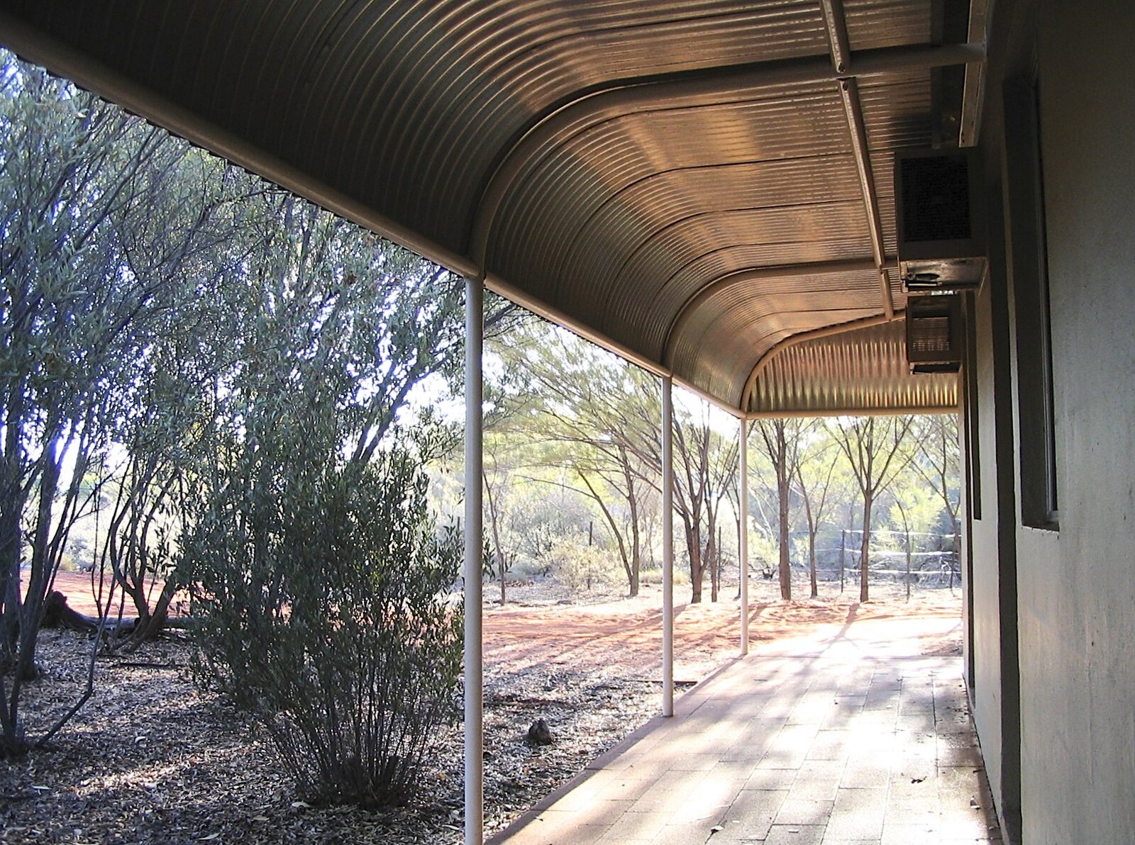 The verandah outside Nosher's dorm room from The Red Centre: Yulara and Uluru, Northern Territories, Australia - 8th October 2004