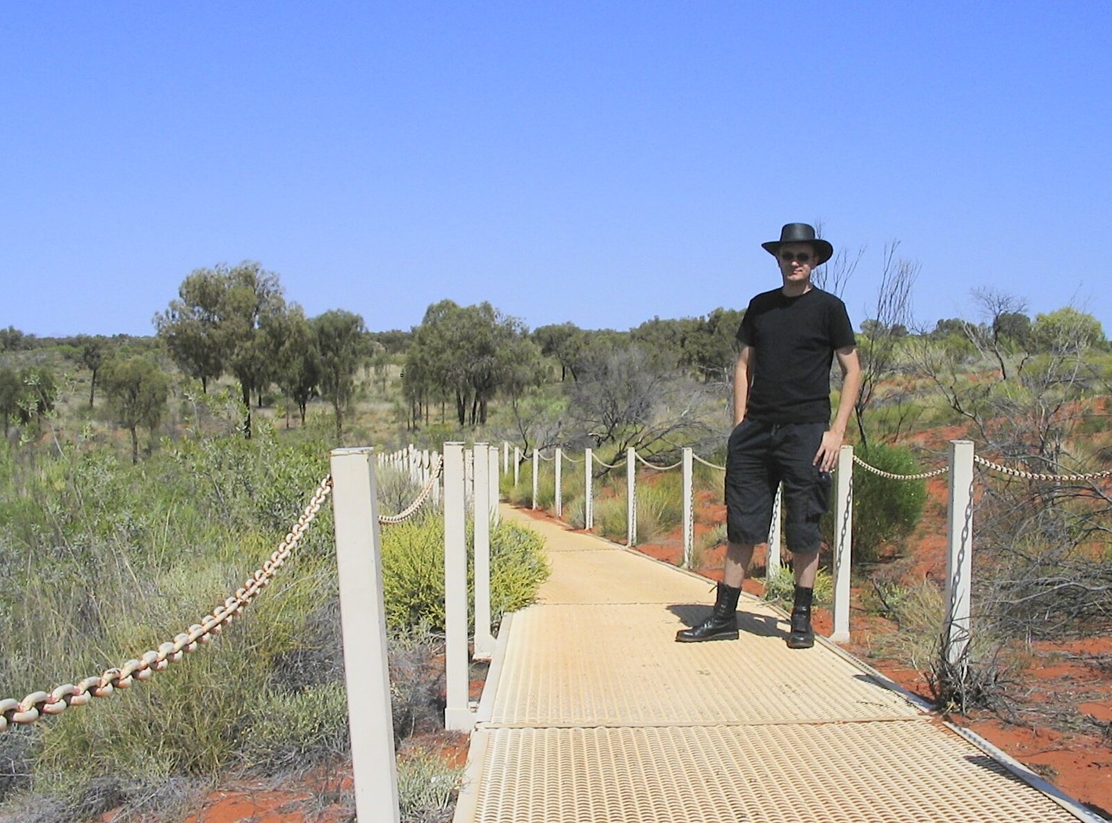 On the boardwalk, where it's about 38°C from The Red Centre: Yulara and Uluru, Northern Territories, Australia - 8th October 2004