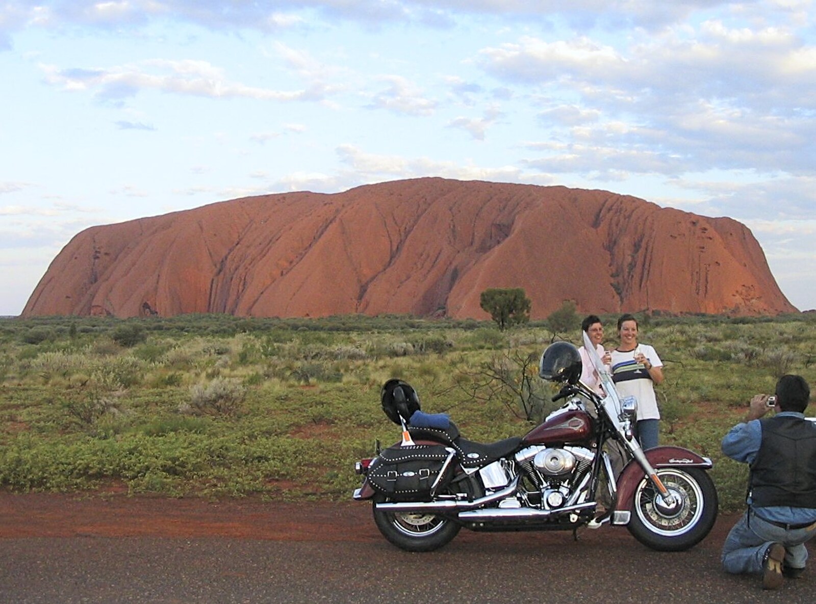 A photo in front of Uluru from The Red Centre: Yulara and Uluru, Northern Territories, Australia - 8th October 2004