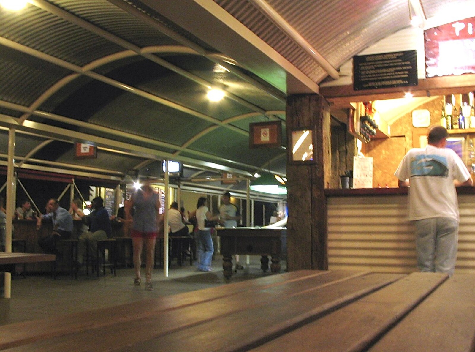 At the bar of the Outback Pioneer hostel from The Red Centre: Yulara and Uluru, Northern Territories, Australia - 8th October 2004