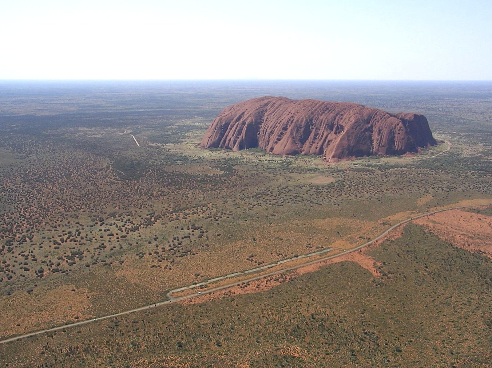 Uluru from the air from The Red Centre: Yulara and Uluru, Northern Territories, Australia - 8th October 2004
