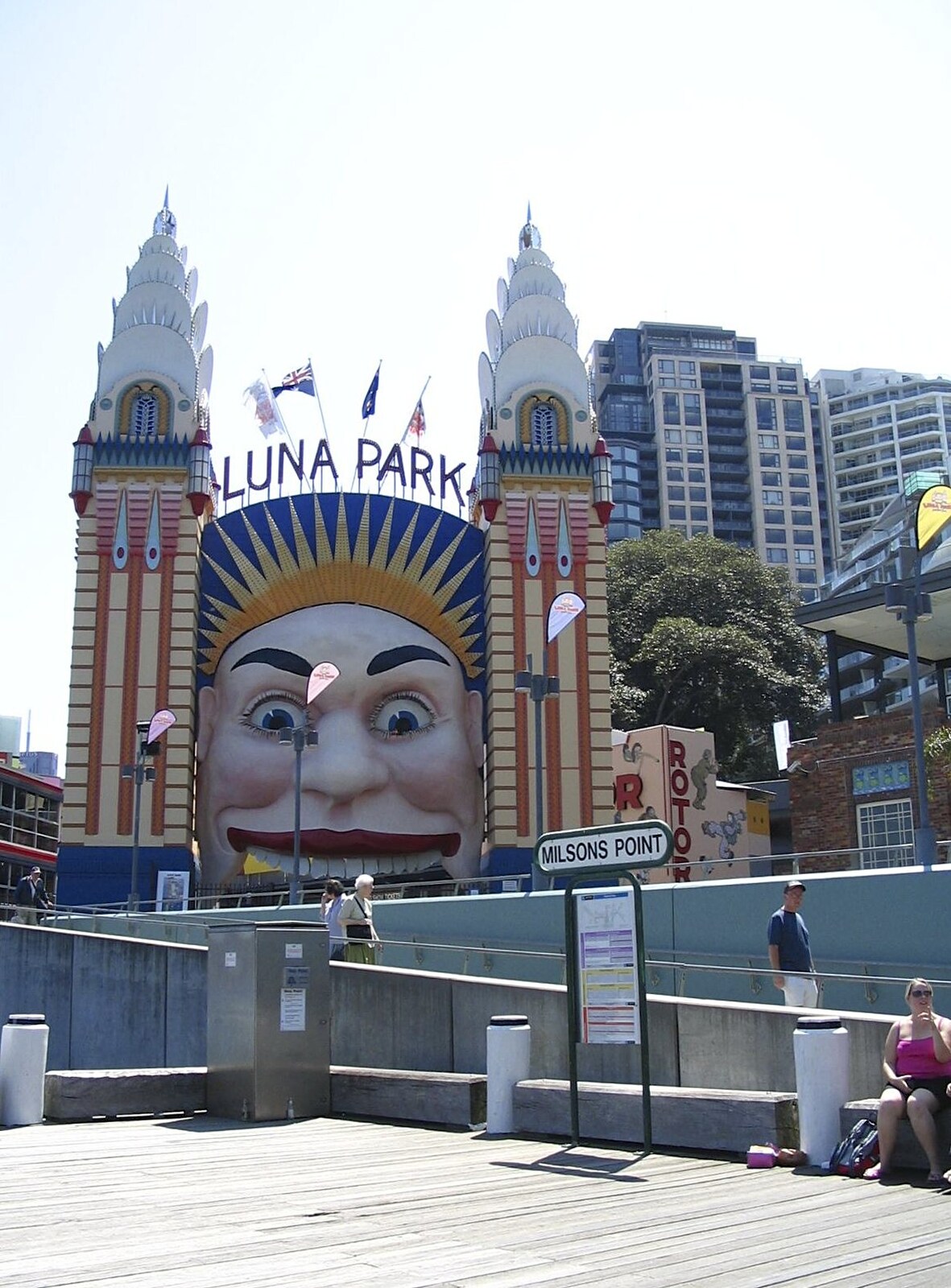 The entrance to Luna Park from Sydney, New South Wales, Australia - 10th October 2004