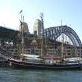 A tall ship by the Harbour Bridge, Sydney, New South Wales, Australia - 10th October 2004