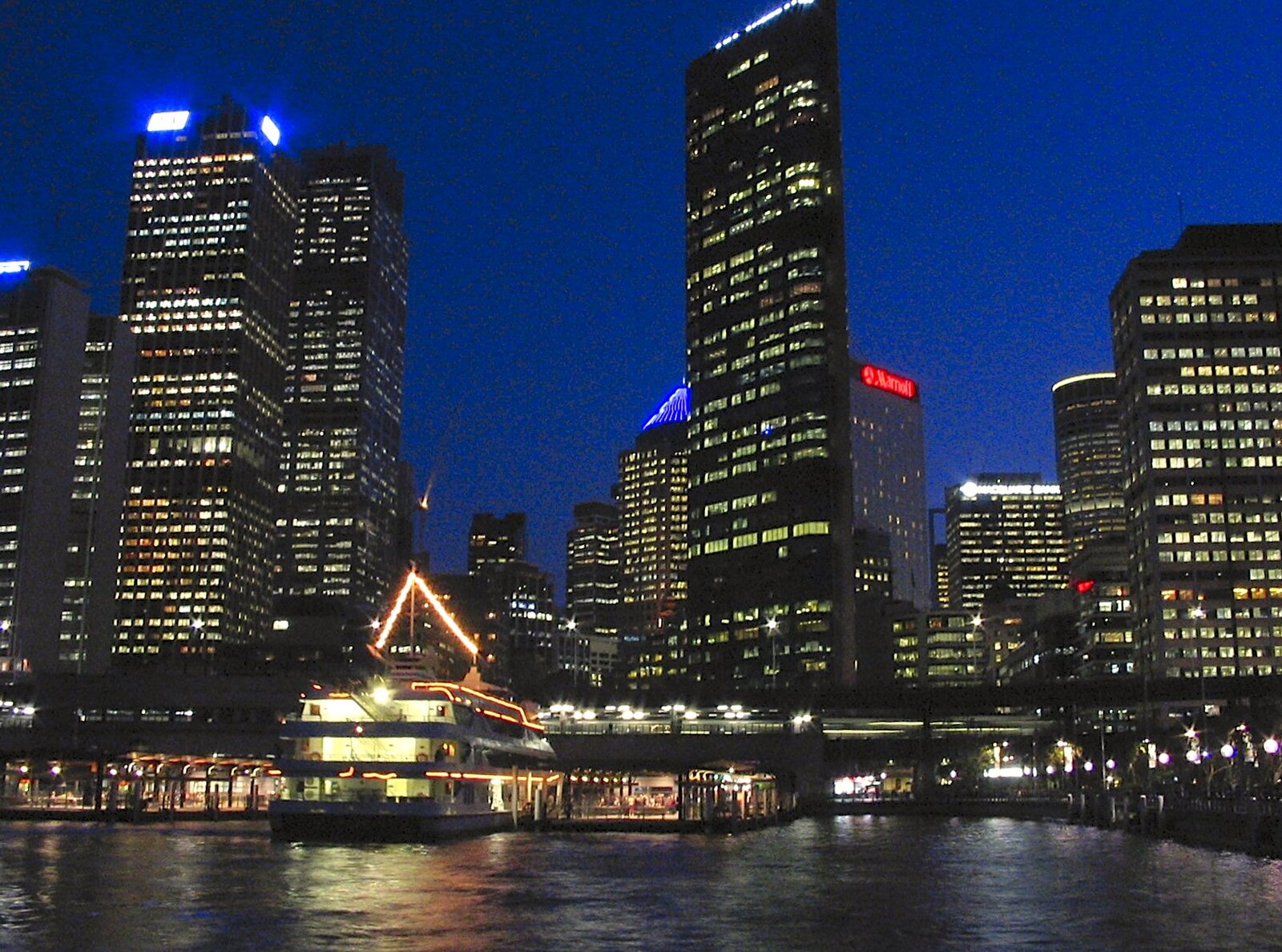 Circular Quay at night from Sydney, New South Wales, Australia - 10th October 2004