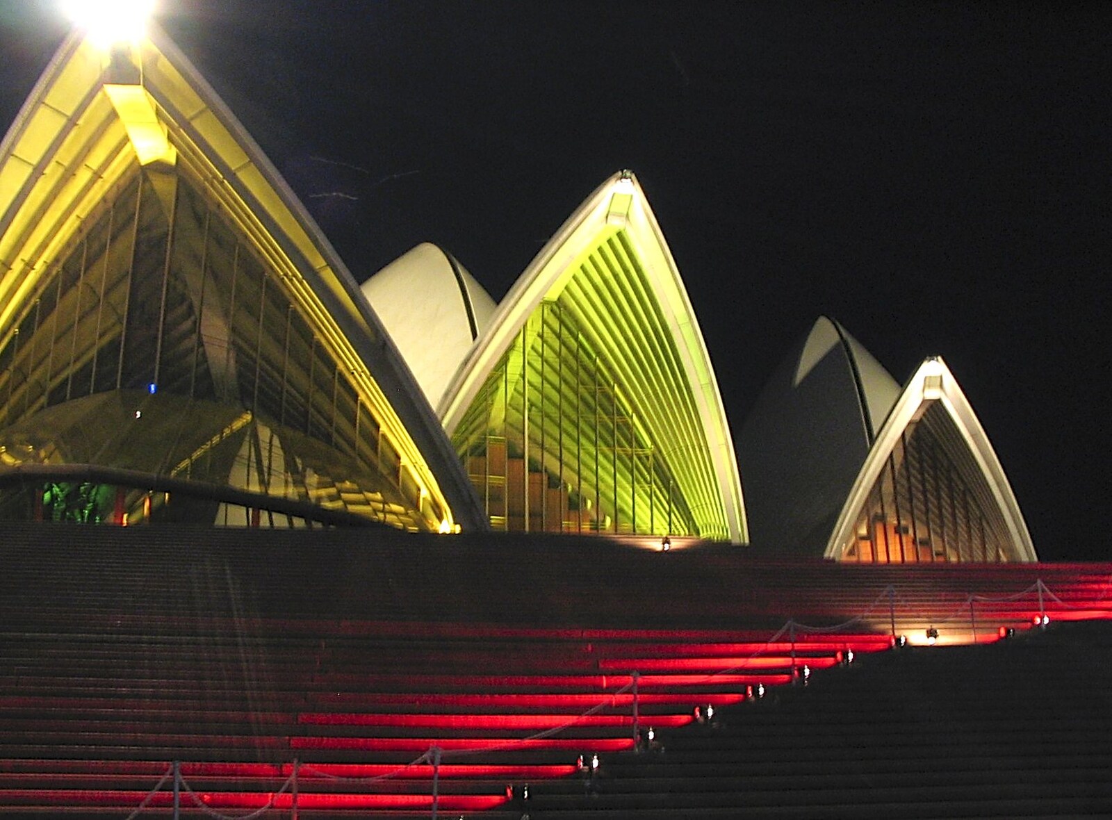 Red steps up to the Opera House from Sydney, New South Wales, Australia - 10th October 2004