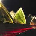 Red steps up to the Opera House, Sydney, New South Wales, Australia - 10th October 2004