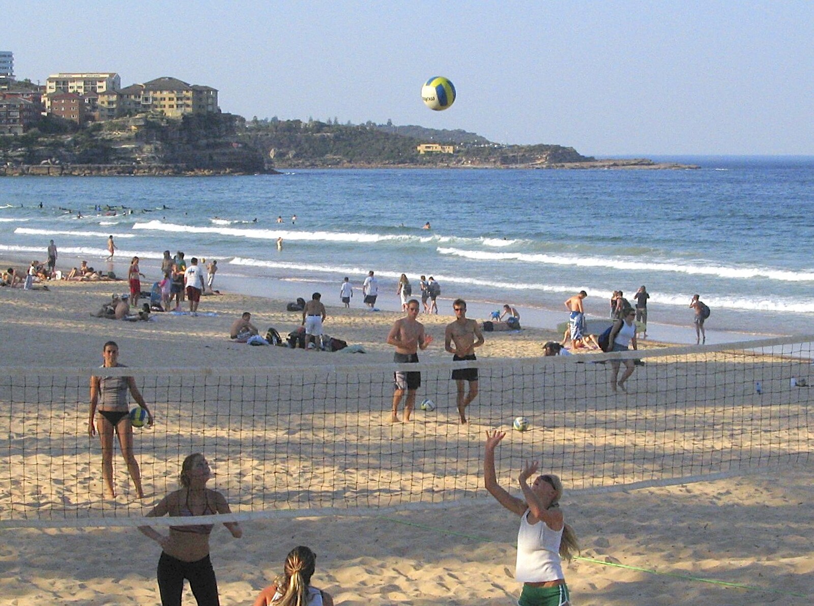 Volleyball on the beach at Manly from Sydney, New South Wales, Australia - 10th October 2004