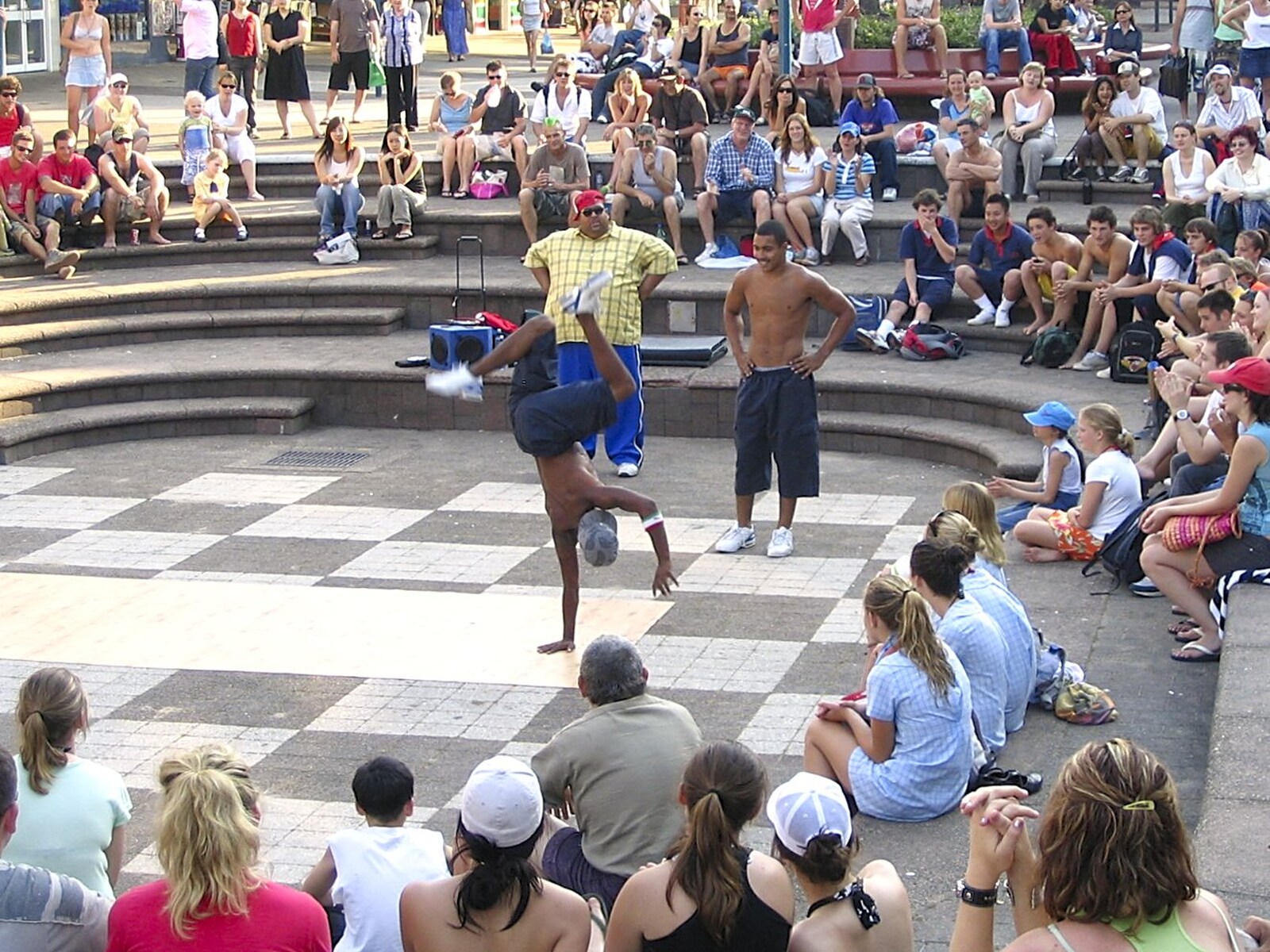 There's a breakdancing street act from The Bronx from Sydney, New South Wales, Australia - 10th October 2004