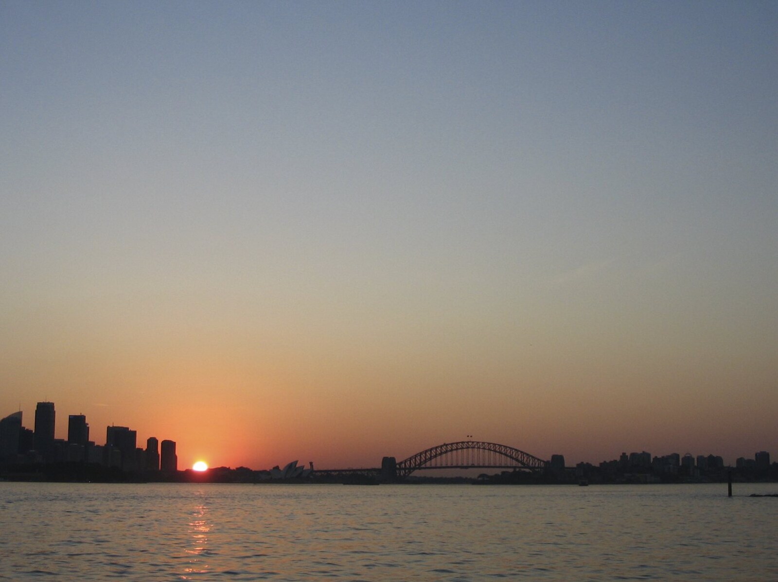 The bridge in sunset from Sydney, New South Wales, Australia - 10th October 2004