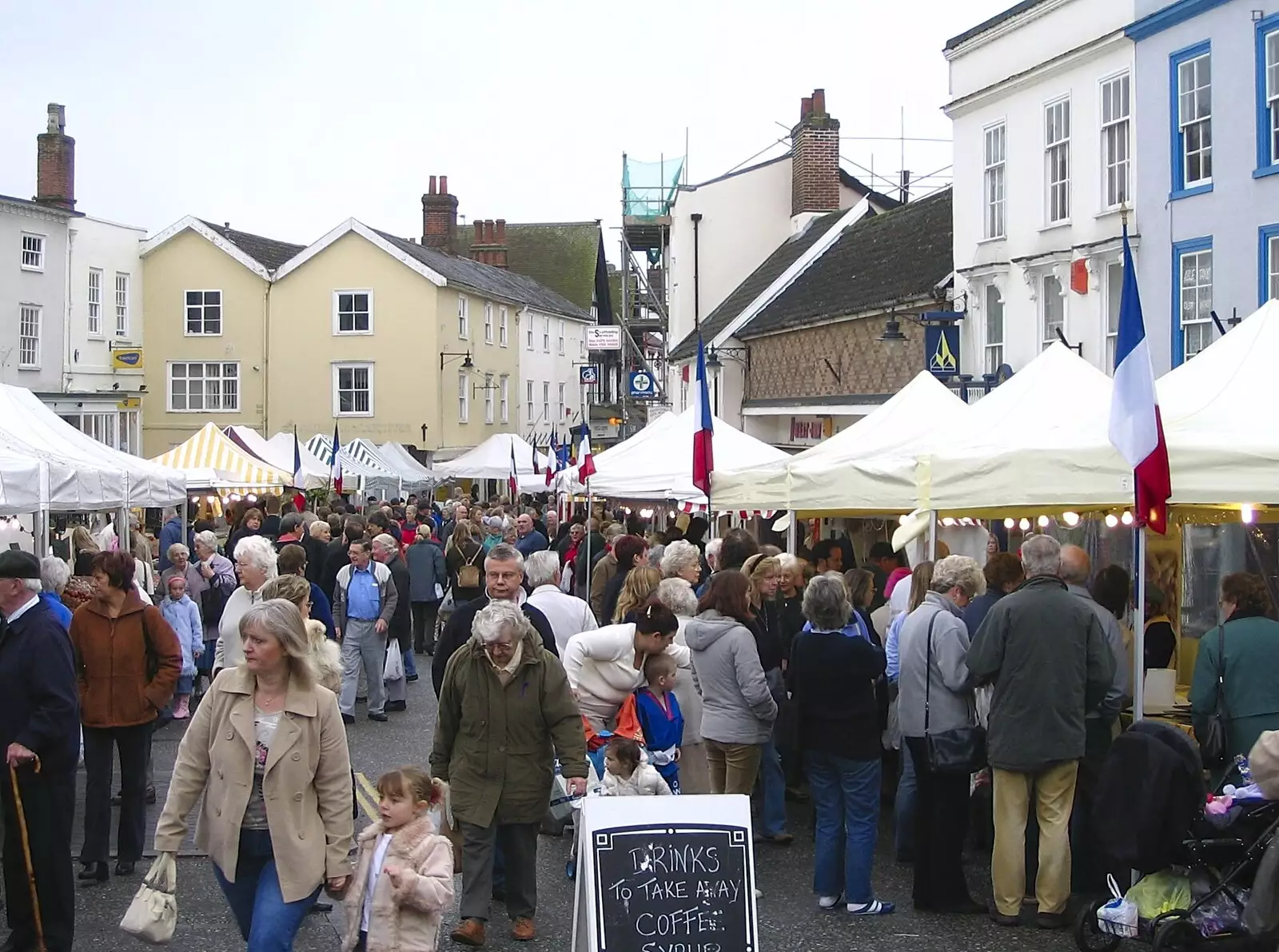 The French market has taken over, from A French Market, Blues and Curry, Diss, Scole and Brome - 17th October 2004