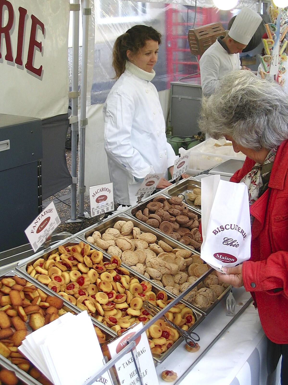 A biscuiterie stall from A French Market, Blues and Curry, Diss, Scole and Brome - 17th October 2004