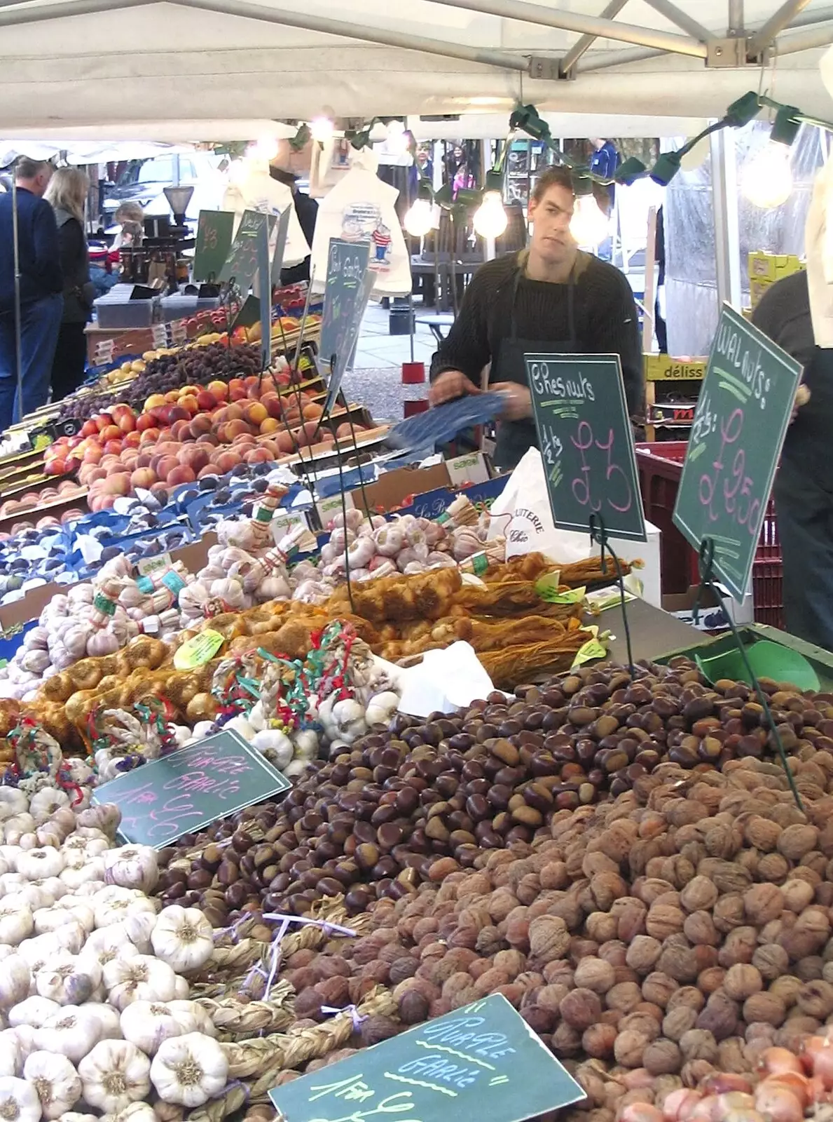 Garlic and walnuts, from A French Market, Blues and Curry, Diss, Scole and Brome - 17th October 2004