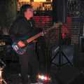 Bass guitar action, A French Market, Blues and Curry, Diss, Scole and Brome - 17th October 2004