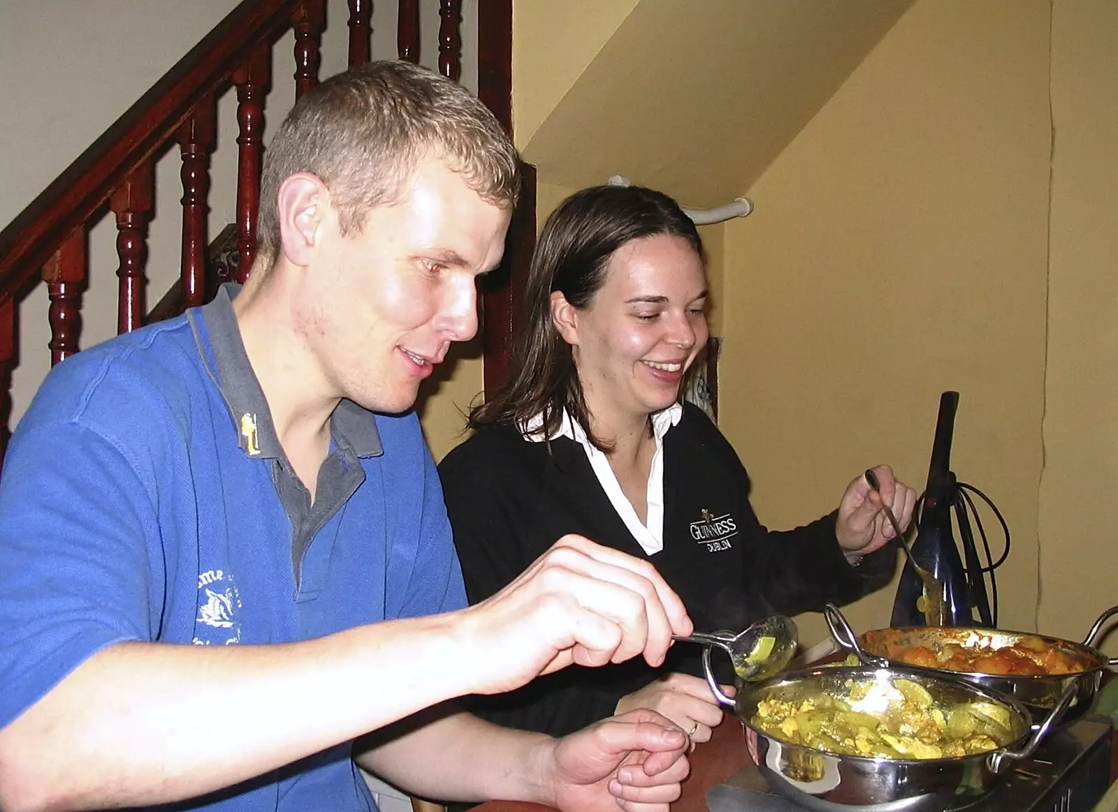 Bill and Jen, from A French Market, Blues and Curry, Diss, Scole and Brome - 17th October 2004