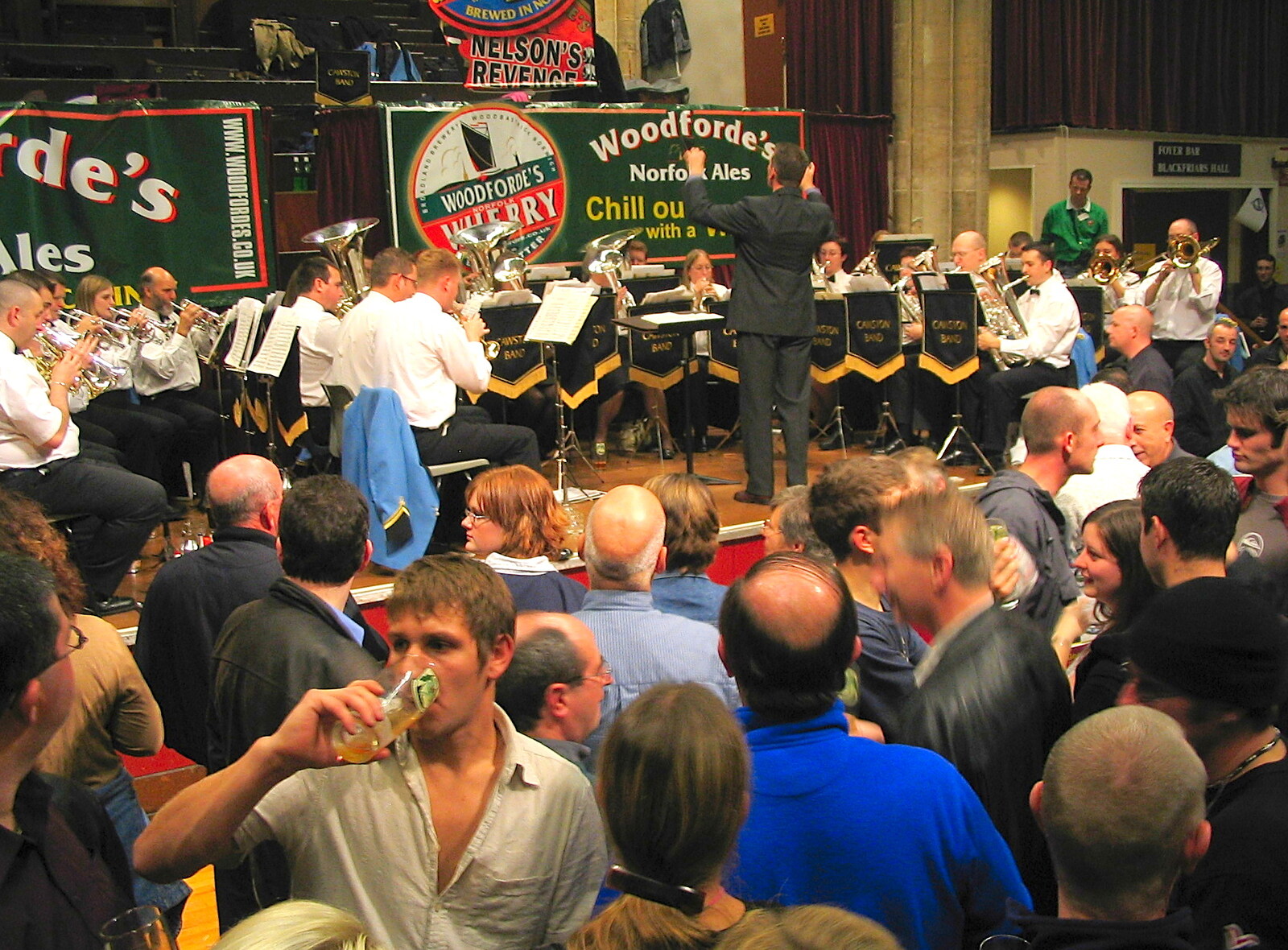 A view of the Cawston Silver Band from The Norfolk and Norwich Beer Festival, St. Andrew's Hall, Norwich - 27th October 2004