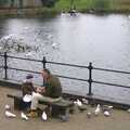 A mini bench picnic by the Mere, Feeding the Ducks, a Diss and Norwich Miscellany - 7th November 2004