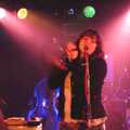 Michele Stodart thrashes a tambourine around, Embrace and Ed Harcourt Live in Norwich, Norfolk - 17th November 2004
