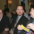 Julian, Jim, and a guy from Farnborough , Qualcomm Europe All-Hands, Berkeley Hotel, Knightsbridge - 18th November 2004