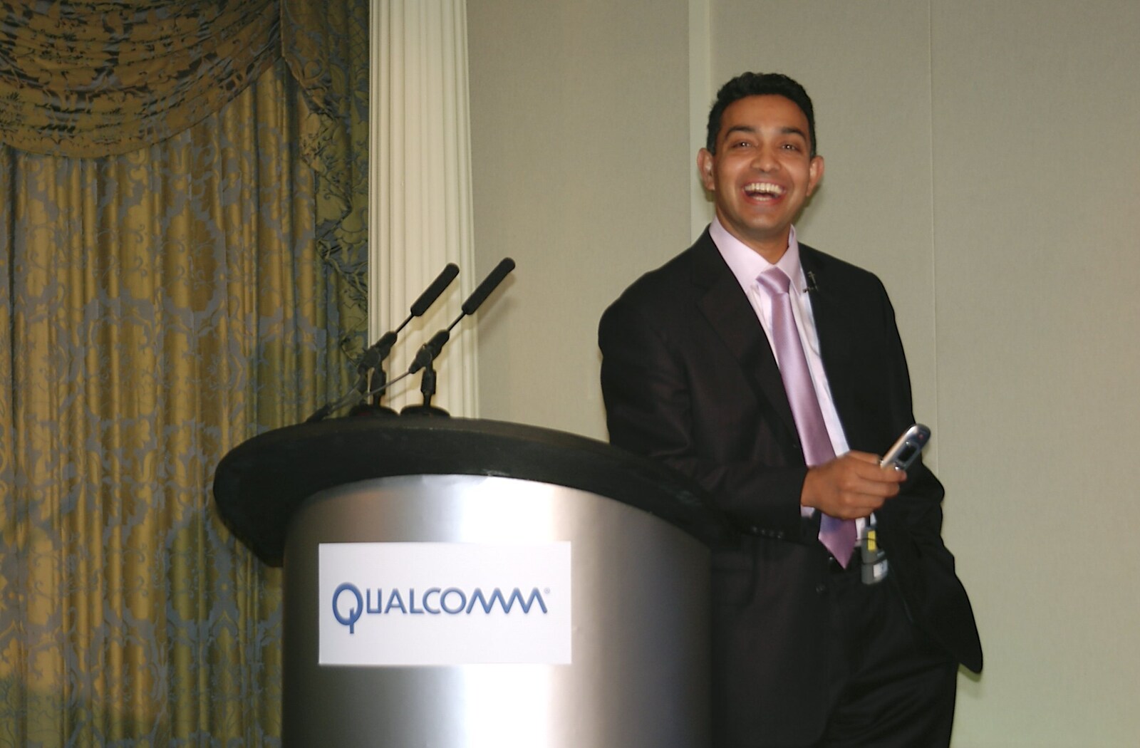 Sanjay Jha, President Qualcomm QCT from Qualcomm Europe All-Hands, Berkeley Hotel, Knightsbridge - 18th November 2004
