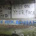 Under-the-railway-bridge graffiti, Random Scenes of Diss, Norfolk - 20th November 2004