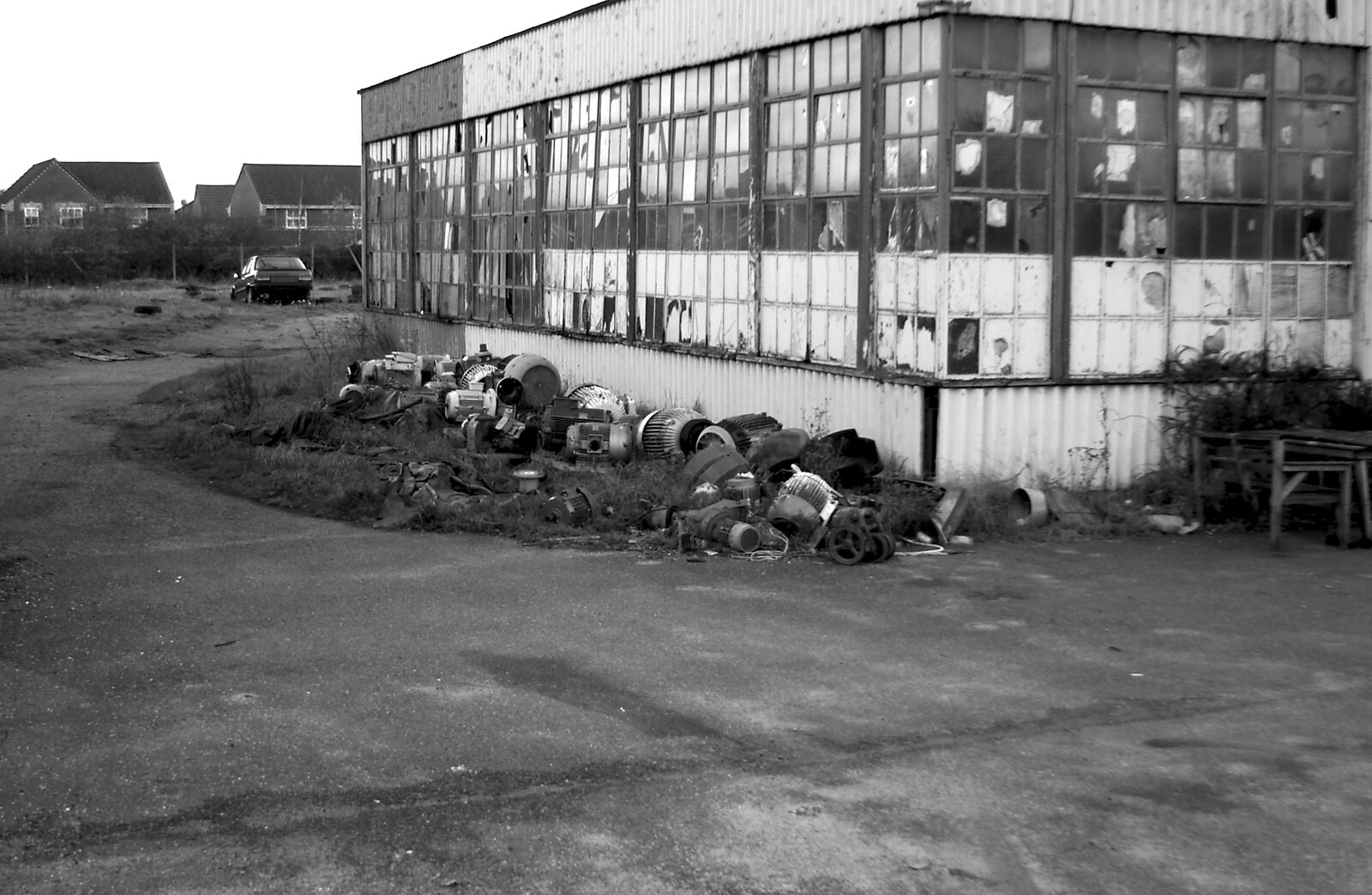 A pile of electric motors outside a derelict warehouse from Random Scenes of Diss, Norfolk - 20th November 2004