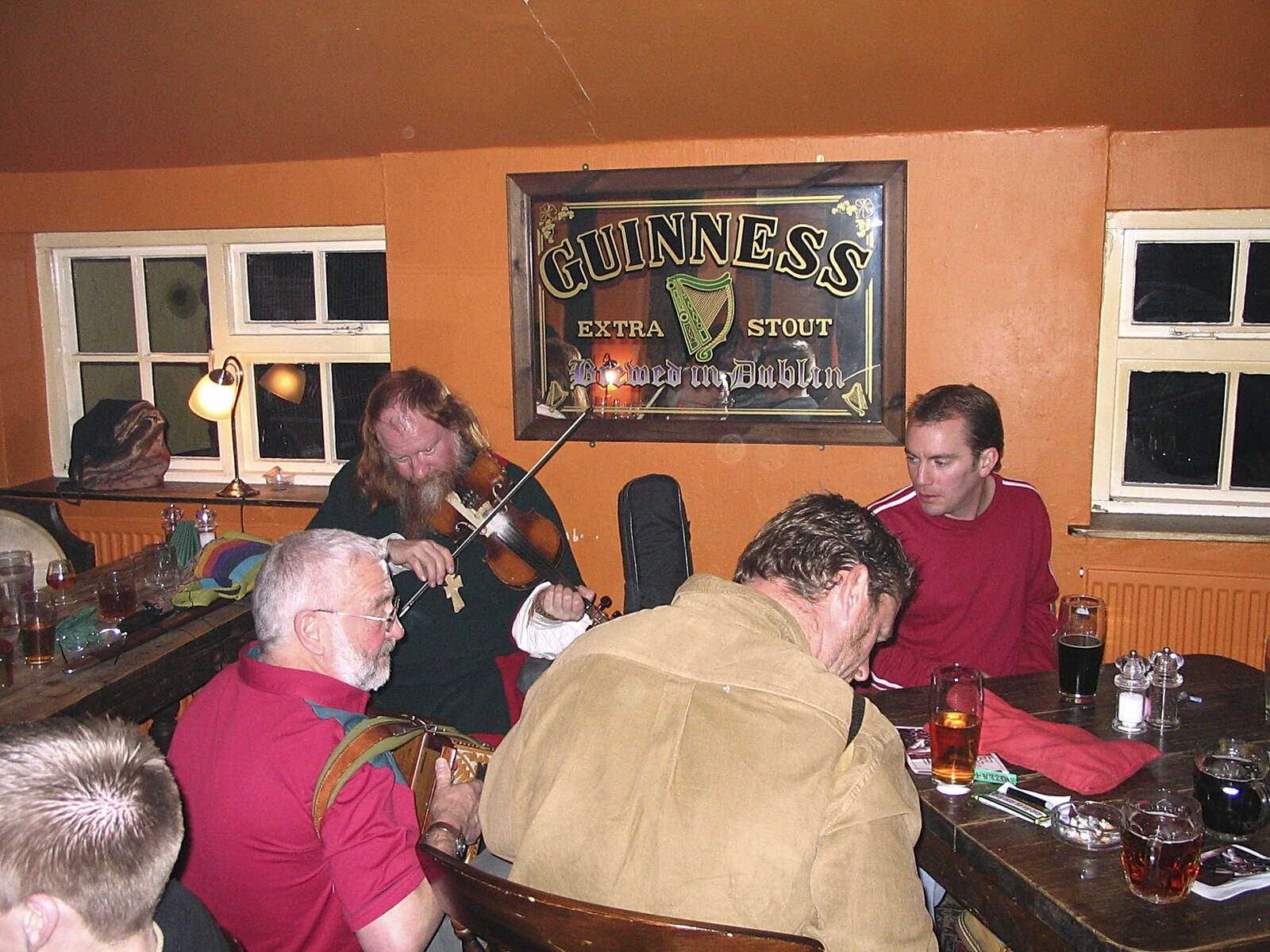 The musical corner in the Swan from The Hoxne Swan Beer Festival, Hoxne, Suffolk - 20th November 2004