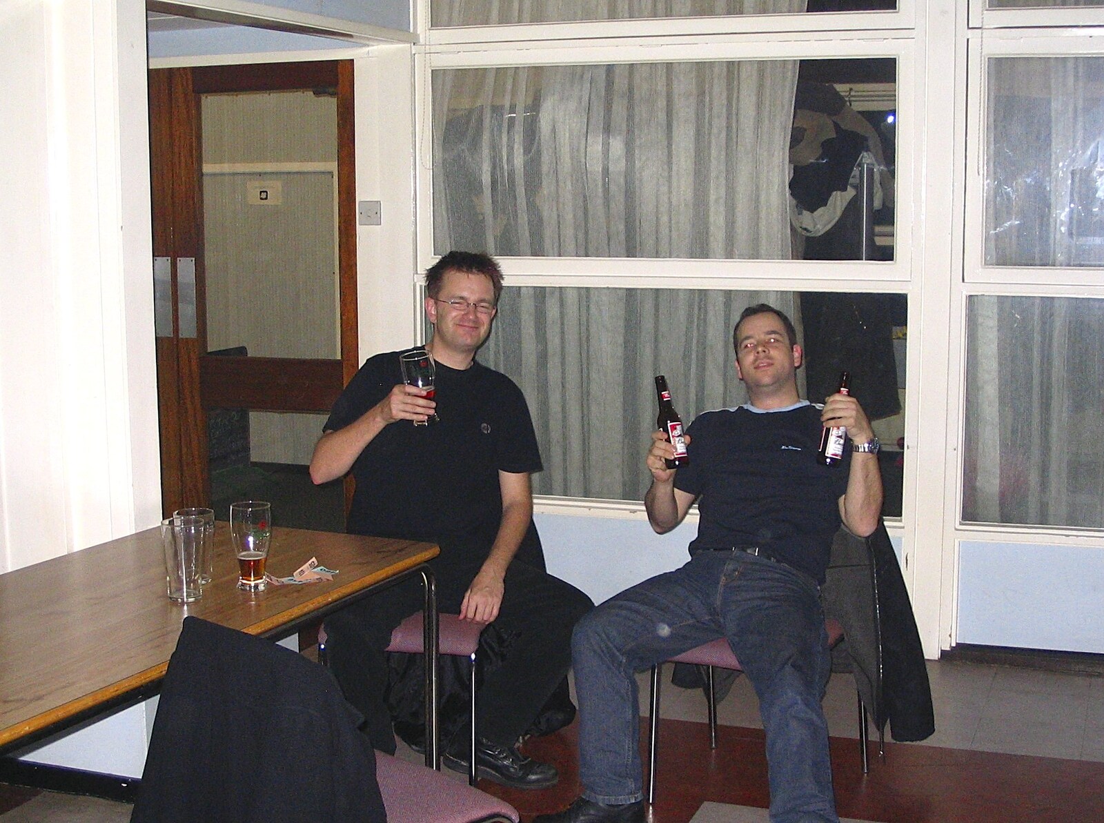Nosher and Russell, who's on the bottles from A CISU Blues Festival at the SCC Social Club, Ipswich, Suffolk - 27th November 2004