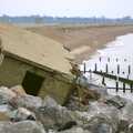 A pill box falls into the sea, A Trip to East Lane, Bawdsey, Suffolk - 28th November 2004
